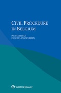 Cover: Civil Procedure in Belgium - Kluwer Law International