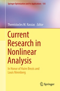 Abbildung von: Current Research in Nonlinear Analysis - Springer