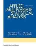 Cover: Applied Multivariate Statistical Analysis (Classic Version) - Pearson