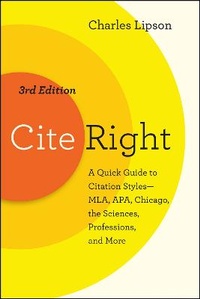 Enlarge image Cover: Cite Right, Third Edition - University of Chicago Press