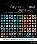 Cover: Organisational Behaviour: Core Concepts and Applications, 5th Australasian Edition - Wiley