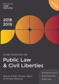 Cover: Core Statutes on Public Law & Civil Liberties 2018-19 - Red Globe Press