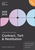 Cover: Core Statutes on Contract, Tort & Restitution 2018-19 - Red Globe Press