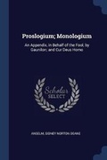 Cover: Proslogium; Monologium - Sagwan Press