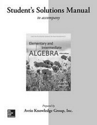 Enlarge image Cover: Student Solutions Manual for Elementary & Intermediate Algebra - McGraw-Hill Inc.,US