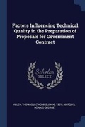 Cover: Factors Influencing Technical Quality in the Preparation of Proposals for Government Contract - Sagwan Press