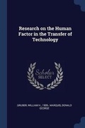 Cover: Research on the Human Factor in the Transfer of Technology - Sagwan Press