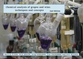 Cover: Chemical Analysis of Grapes and Wine - Patrick Iland Wine Promotions