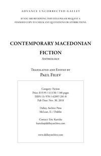 Enlarge image Cover: Contemporary Macedonian Fiction - Dalkey Archive Press