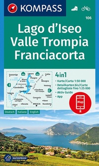 Abbildung von: KOMPASS Wanderkarte 106 Lago d'Iseo, Valle Trompia, Franciacorta 1:50.000 - KOMPASS-Karten