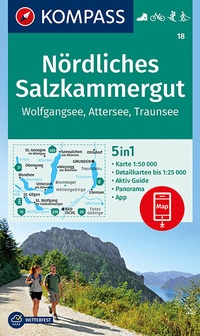 Abbildung von: KOMPASS Wanderkarte Nördliches Salzkammergut, Wolfgangsee, Attersee, Traunsee - KOMPASS-Karten