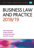 Cover: Business Law and Practice 2018/2019 - College of Law Publishing