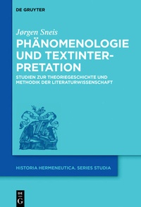 Abbildung von: Phänomenologie und Textinterpretation - De Gruyter