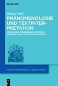Bild: Ph&auml;nomenologie und Textinterpretation - De Gruyter