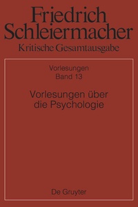 Bild vergrößern Bild: Vorlesungen über die Psychologie - De Gruyter