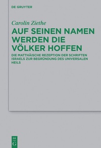 Abbildung von: Auf seinen Namen werden die Völker hoffen - De Gruyter