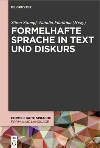 Abbildung von: Formelhafte Sprache in Text und Diskurs - De Gruyter