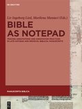 Cover: Bible as Notepad - De Gruyter