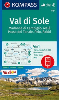 Abbildung von: KOMPASS Wanderkarte Val di Sole, Madonna di Campiglio, Malè, Passo del Tonale, Peio, Rabbi - KOMPASS-Karten