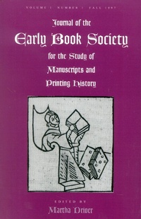 Enlarge image Cover: Journal of the Early Book Society - Pace University Press
