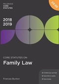 Cover: Core Statutes on Family Law 2018-19 - Red Globe Press