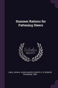 Enlarge image Cover: Summer Rations for Fattening Steers - Palala Press