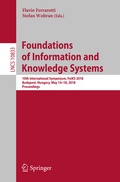 Cover: Foundations of Information and Knowledge Systems - Springer