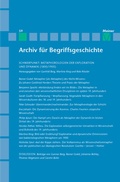Cover: Archiv f&uuml;r Begriffsgeschichte. Band 59: Metaphorologien der Exploration und Dynamik (1800/1900) - Meiner