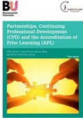 Cover: Partnerships, Continuing Professional Development (CPD) and the Accreditation of Prior Learning (APL) - Learn to Care