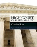 Cover: High Court Summaries on Criminal Law (Keyed to Kaplan) - West Academic Press