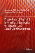 Cover: Proceedings of the Third International Symposium on Materials and Sustainable Development - Springer