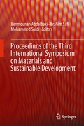 Cover: Proceedings of the Third International Symposium on Materials and Sustainable Development - Springer
