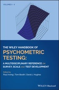 Cover: The Wiley Handbook of Psychometric Testing - Wiley-ISTE