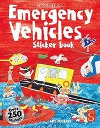 Enlarge image Cover: Scribblers Fun Activity Emergency Vehicles Sticker Book - Scribblers
