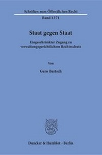 Abbildung von: Staat gegen Staat. - Duncker & Humblot