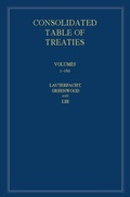 Cover: International Law Reports, Consolidated Table of Treaties - Cambridge University Press