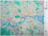Abbildung von: London Wall Map with Cycle Routes: Emerald/silver/blue Version 2 - The Future Mapping Company