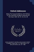 Cover: Oxford Addresses - Sagwan Press
