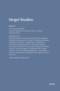 Cover: Hegel-Studien Band 34 - Meiner