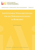 Cover: Institutionelle Voraussetzungen f&uuml;r das Stipendiengeschehen im Ruhrgebiet - Institut f. angew. Innovationsforsch.