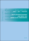 Cover: Welt - Zeit - Theater - Georg Olms Verlag