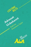 Cover: Adressat Unbekannt von Kathrine Kressmann Taylor (Lekt&uuml;rehilfe) - derQuerleser.de