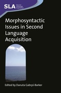 Cover: Morphosyntactic Issues in Second Language Acquisition - Multilingual Matters