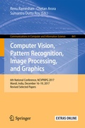 Cover: Computer Vision, Pattern Recognition, Image Processing, and Graphics - Springer