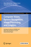 Cover: Computer Vision, Pattern Recognition, Image Processing, and Graphics - Springer