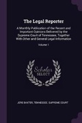 Cover: The Legal Reporter - Palala Press