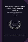 Cover: Benjamin's Treatise On the Law of Sale of Personal Property - Palala Press