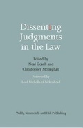 Cover: Dissenting Judgments in the Law - Wildy, Simmonds and Hill Publishing