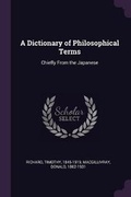 Cover: A Dictionary of Philosophical Terms - Palala Press
