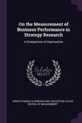 Cover: On the Measurement of Business Performance in Strategy Research - Palala Press